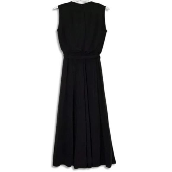 New! Vince Camuto Surplice Front Pleated Wide Leg Mid-Length Jumpsuit - Picture 5 of 9